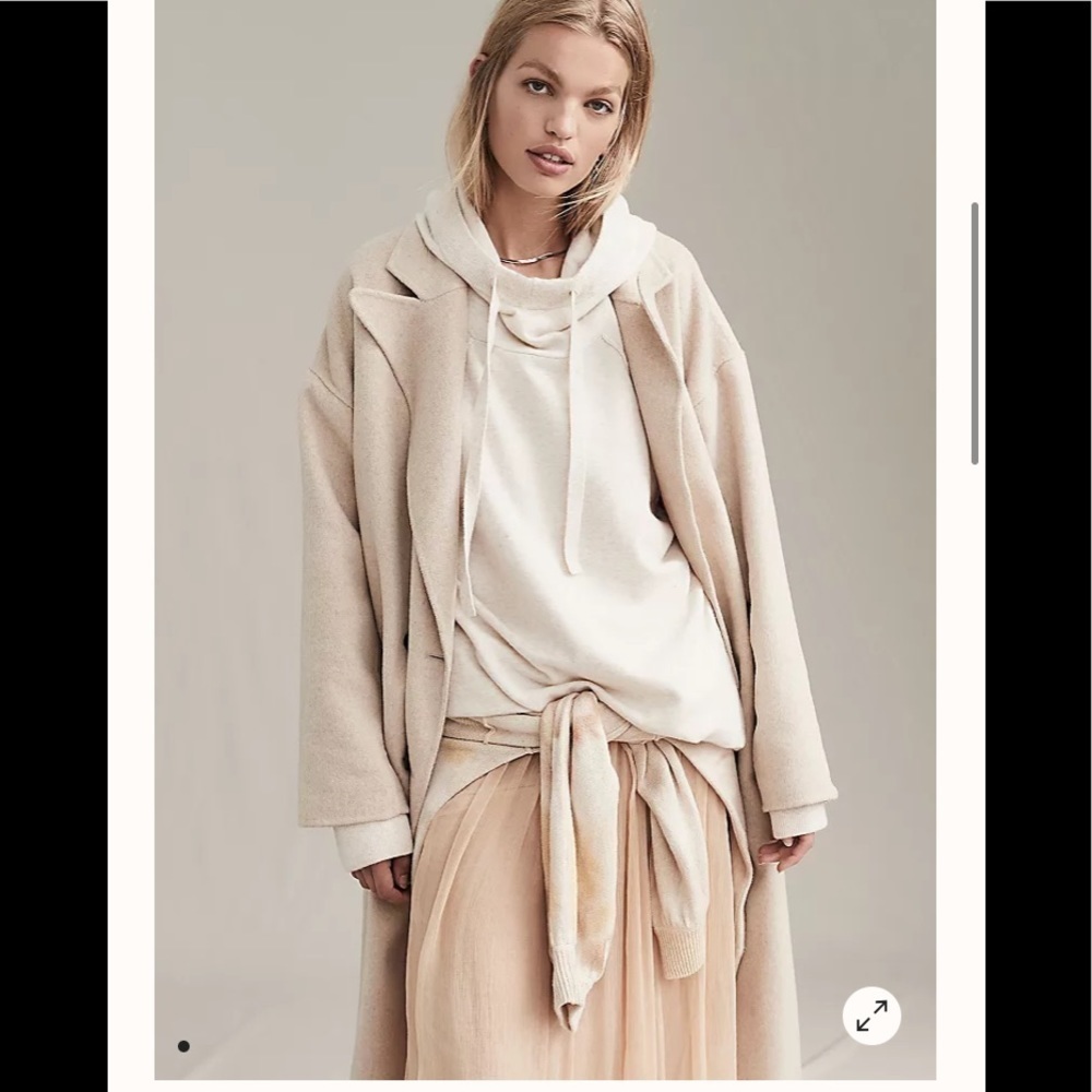 NWT Free People North Parka Hoodie Cream sz Small Last one!